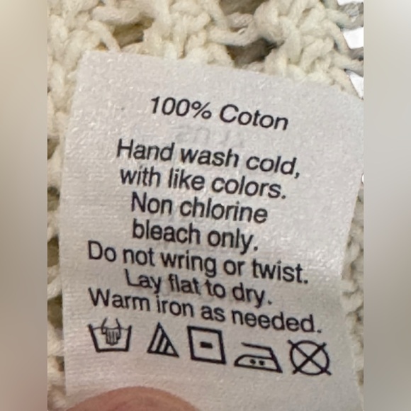 EUC XXS Madewell crochet sweater off white summer spring oversized perfection - Picture 7 of 7